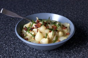 creamed onions with bacon and chives 1