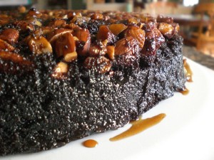 Chocolate Almond Upside-down cake 3